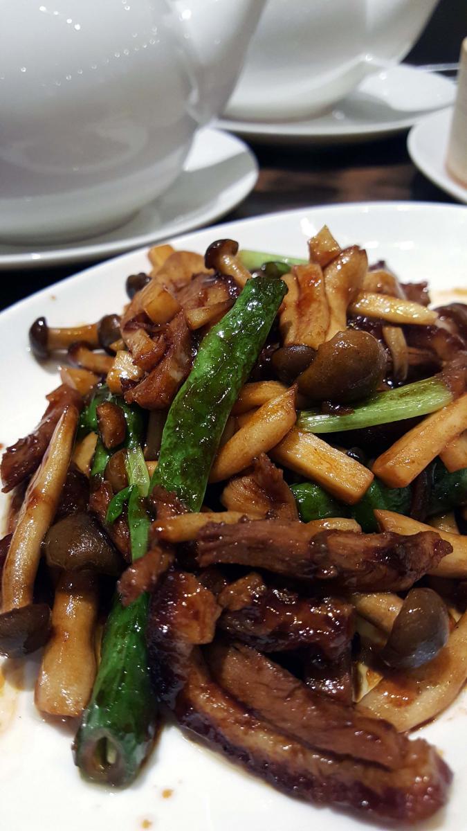 Stir Fried Duck and Mushroom